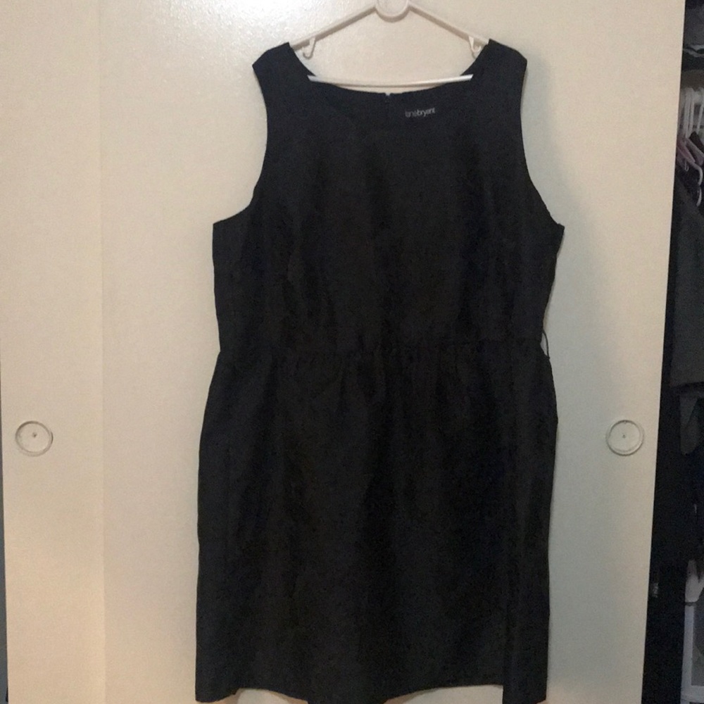Black floral cocktail dress